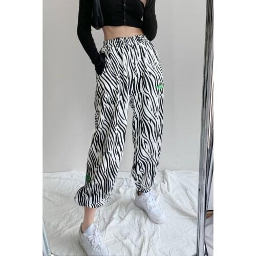 Womens Fashion Wide Leg Long Casual Summer Flare High Waist Elastic Waist Striped Loose Culotte Trousers Cropped Pants