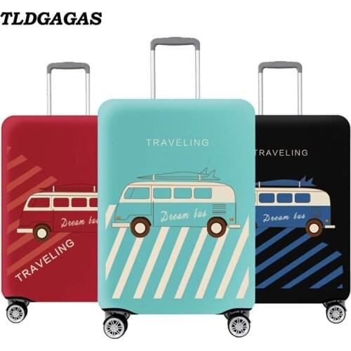 TLDGAGAS Elastic Cloth Luggage Protective Cover Suit 18-32 Inch Cartoon Pattern Trolley Case Suitcase Cover Travel Accessories