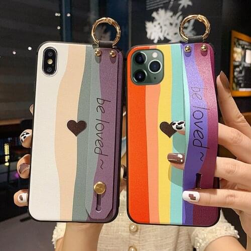 For Samsung Galaxy S10 Case S10Plus Case Wrist Strap Silicone TPU Cover Phone Case On For Samsung S10 Plus G975F S 10 SM-G973F