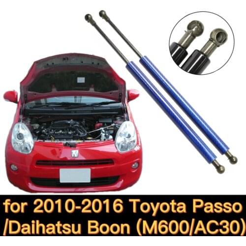 For 2010-2016 Toyota Passo / Daihatsu Boon (M600/AC30) Hatchback Front Hood Bonnet Gas Struts Lift Support Shock Damper Rod Arms