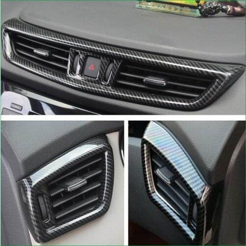 For Nissan Rogue X-Trail XTrail T32 2014 2015 2016 Car Interior air conditioning condition outlet Vent hood Cover Trim Sticker