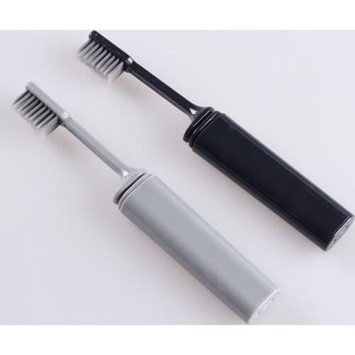 Portable Compact Bamboo Charcoal Folding Toothbrush Fold Travel Camping Hiking Outdoor Easy To Take Foldable Teethbrush