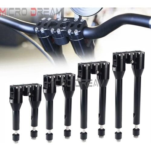 Handlebar Risers Kit 6" 8" 10" 12" Rise Modular Riser 1-1/2" Clamp For Harley Softail Dyna Sportster Touring Street Bob FXR FXD
