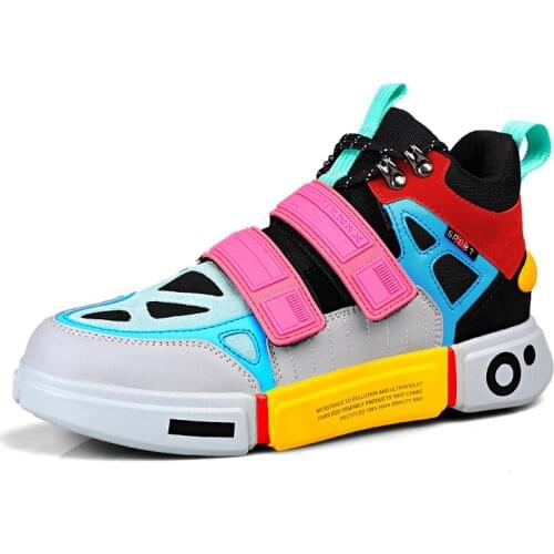 2019 Unisex Spring Autumn Casual Shoes Men Stretch Fabric Sneakers Walking Footwear Breathable High Top Tenis Masculino Adulto