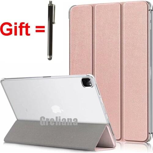 Magnet for iPad Pro 12.9 2020 2018 A2229 A2069 A2232 A2014 A1895 A1876 Tablet Case Trifold Bracket Flip Stand PU Leather Cover