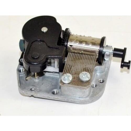 DIY music box mechanism 18 Note clockwork music box movement with rotating drum shaft crank