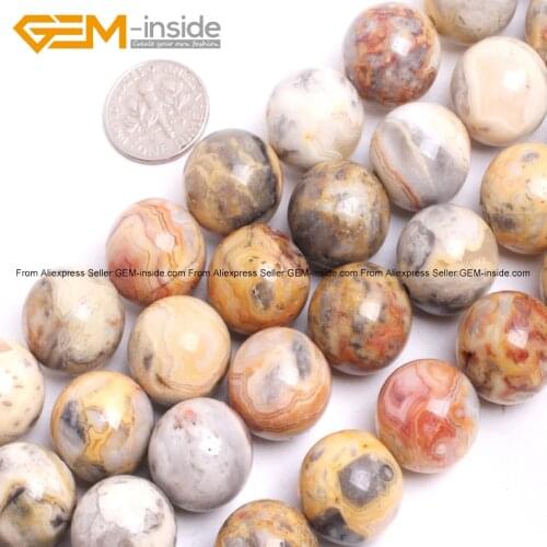 Natural Mixed Crazy Lace Agates Beads For Jewelry Making 16mm 15inches DIY Jewellery FreeShipping Wholesale Gem-inside