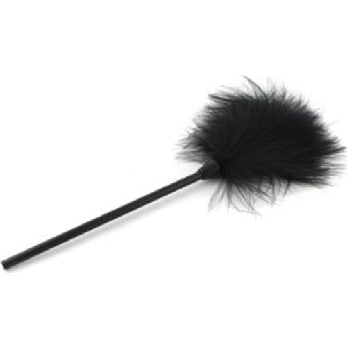 New Black Feather Tickler Kinky Naughty Bondage Fancy Dress Up Whip Spanking Aid Toy Sex Products For Couple SM Appliance
