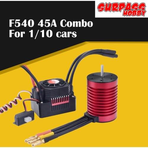 NEW SURPASS HOBBY KK 2S Waterproof Combo F540 3300KV Brushless Motor With 45A ESC For 1/10 1/12 RC Tamiya Axial RC Racing Car