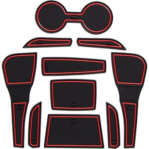 Anti-Slip Gate Slot Mat For Mazda 2 Demio 2015 2016 2017 2018 2019 DJ Mazda2 Rubber Cup Mats Accessories Car Stickers 10Pcs/Set