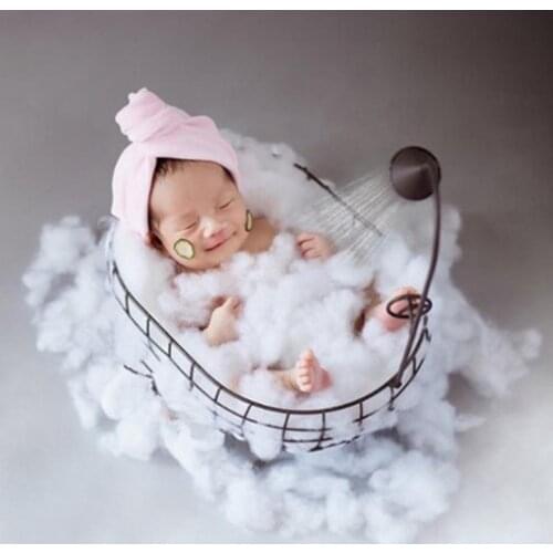Newborn Photography Prop Baby Photography Auxiliary Frame Iron Basket Shower Bathtub Props Posing Studio Accessori Fotografi Kid