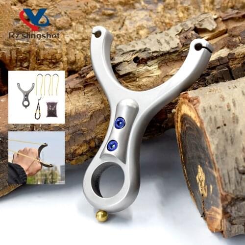 Stainless Steel Slingshot Powerful High Precision Comfortable Handle Catapult for Outdoor Sports Hunting Shooting Accessories