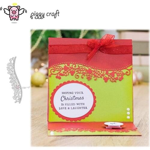 Piggy Craft metal cutting dies cut die mold Berry leaf edge Scrapbook paper craft knife mould blade punch stencils dies