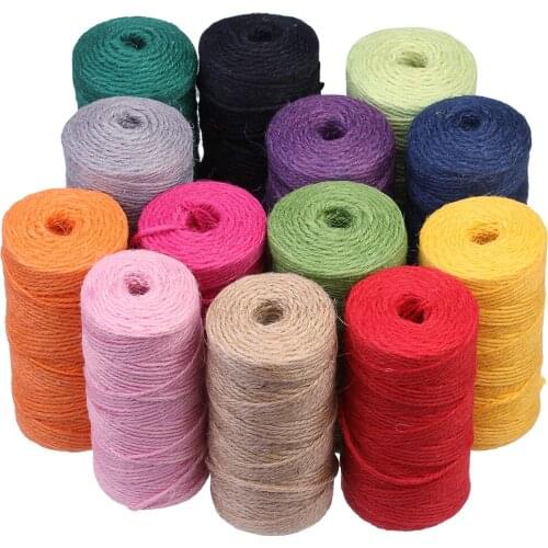 13 colors Brown Red Colored Hemp Cords Ropes Threas Dia 2mm for Bracelet Necklace DIY Jewelry Making Findings Material