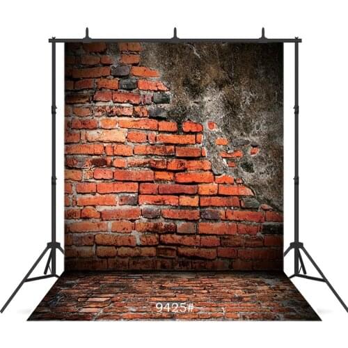 Vintage Grunge Brick Wall Floor Vinyl Portrait Photographic Background for Baby New Born Children Backdrop Photo Shoot Booth