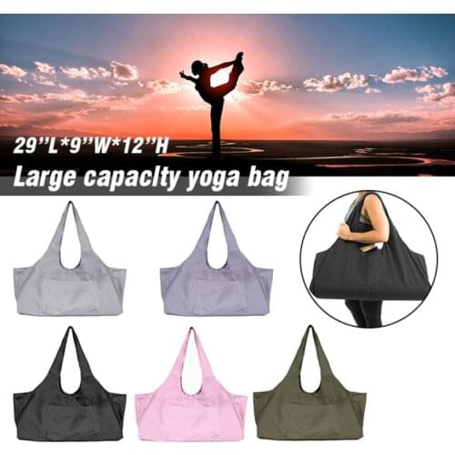 Large Capacity Canvas Yoga Bag Outdoor Fitness Clothes Travel Storage Carry Shoulder Tote