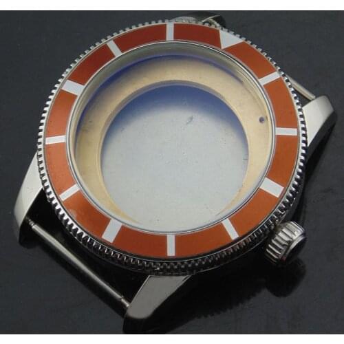 1pcs Corgeut 46mm sterile stainless steel watch case fit ETA 2836 Mingzhu 2813/3804 movement P432