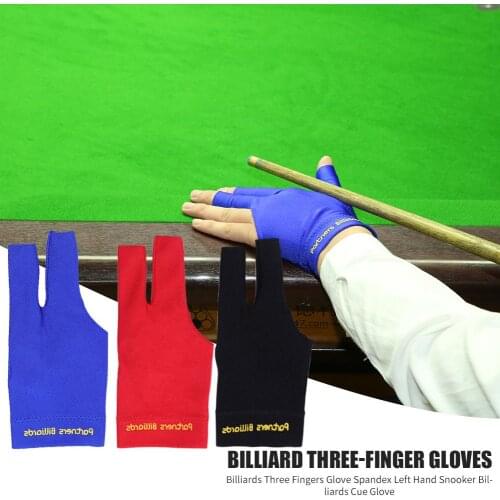 Cue Glove Spandex 1PC Fitness Snooker Pool Cue Three Fingers Unisex Tactical Gloves Full-Finger Billiard Cue Glove