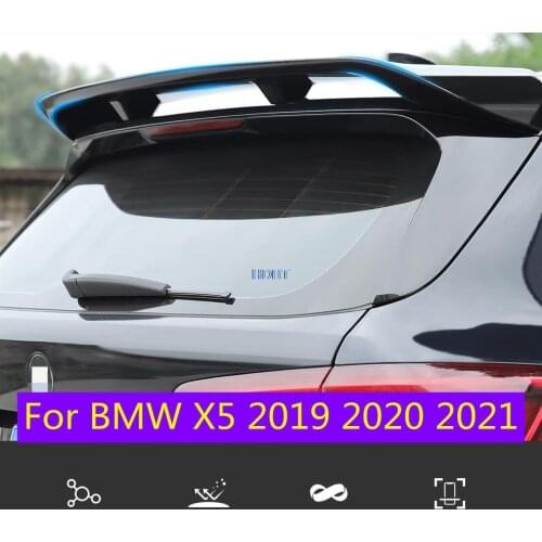 ABS chrome Plastic Painted Black Color 1pc Rear Spoiler Trunk Boot Wing Lip Roof Spoiler For BMW X5 2019 2020 2021