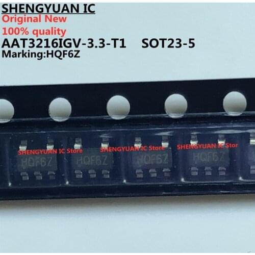 10 pcs AAT3216IGV-3.3-T1 HQF6Z SOT23-5 AAT3216IGV-3.3 AAT3216IGV AAT3216 150mA MicroPower™ LDO with PowerOK 100% New original