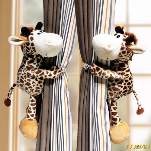 2pcs Jungle Forest Animals Curtain Tieback Holder Hooks Tie Backs Children Room