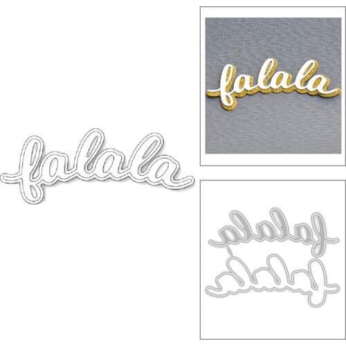 2020 New English Words Falala and Silhouette Metal Cutting Dies For Cut Paper Craft Making Greeting Card Scrapbooking NO Stamps