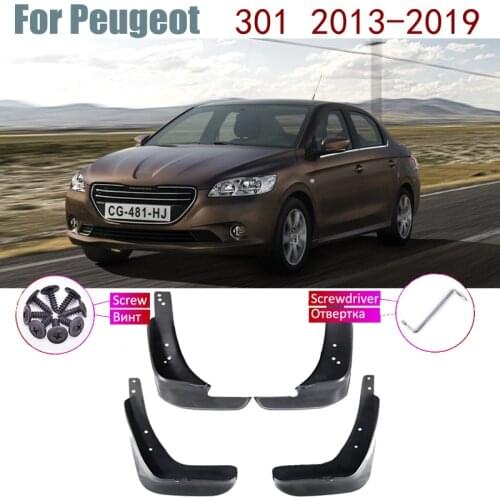 4x Mudguards Fender Styling Accessories New Upgrade Mud Guard Flap Splash Protection Car Mudflap For Peugeot 301 Sedan 2013-2019