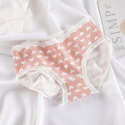 7PCS/LOT Underwear Women Girls Panties Comfortable Cotton Panties Seamless Women Sexy Intimates Lingerie threaded panty