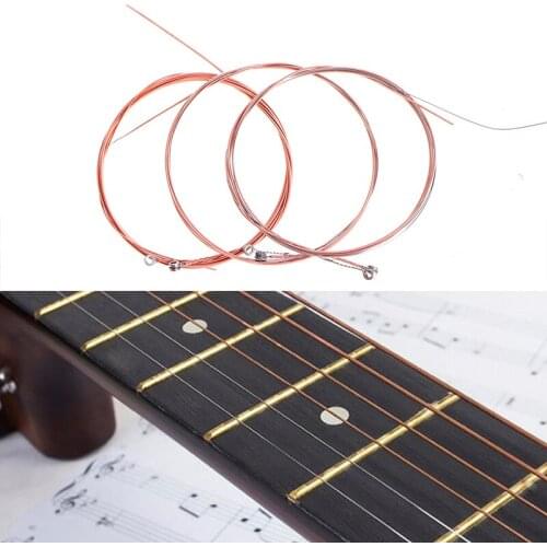 6Pcs Pure Copper Strings 1-6 for Classic Guitar Strings Steel Wire Classic Acoustic Folk Guitar Parts Accessories