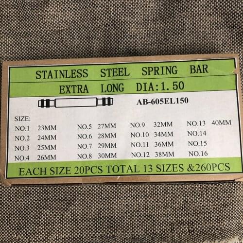 Watch accessories all steel 1.5 diameter raw earstick universal ear 23-40mm large size raw earset