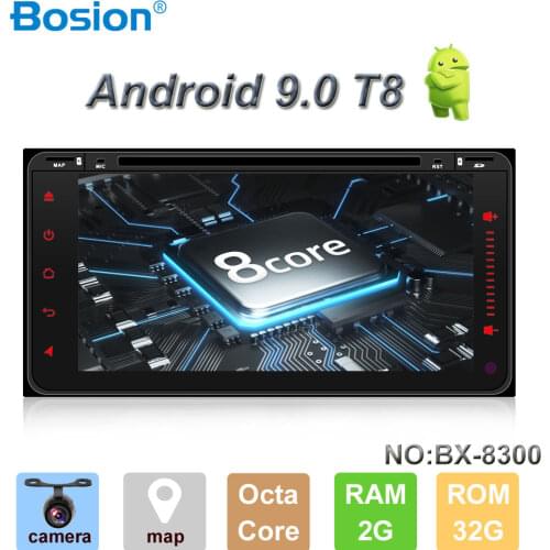 Bosion 2 din Android 9.0 Car DVD Player For Toyota Hilux Vios Old Camry Rav4 Prado Wifi Steering Wheel Control Bluetooth AUX