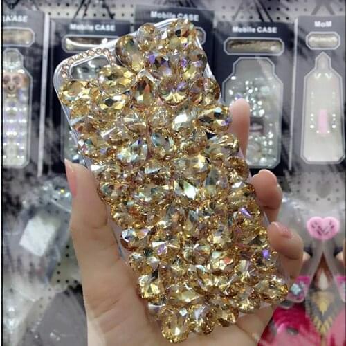 Handmade Pure Rhinestone Diamond Lens Soft Phone Case For Samsung Galaxy s10 s20 plus Ultra note 10 20 A51 A71 A72 A52 A21s S21
