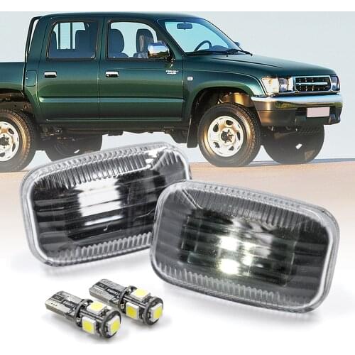 Euro Clear Fender Side Marker Indicator Lamp w/Bulb for Toyota Hilux Sixth Gen LN140 LN150 LN160 LN170