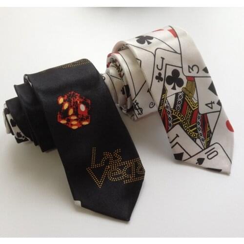 Men Fashion Printed Necktie Play Cards Poker Pattern Bow Ties Butterfly Wholesale