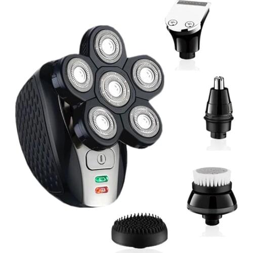 Men’s 5 in1 grooming kit wet and dry electric shaver beard trimer hair trimmer electric razor rechargeable bald shaving machine