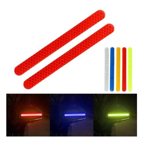 2Pcs Car Stickers Reflector Rearview Mirror Reflective Tape Car Accessories Exterior Reflex Tape Reflective Strip