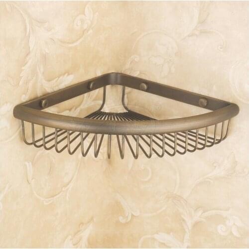 Wholesale and retail Wall Mounted brass material Bathroom Corner Shelf Bathroom Shampoo Shelf Bath Shower Shelf Soap Holder