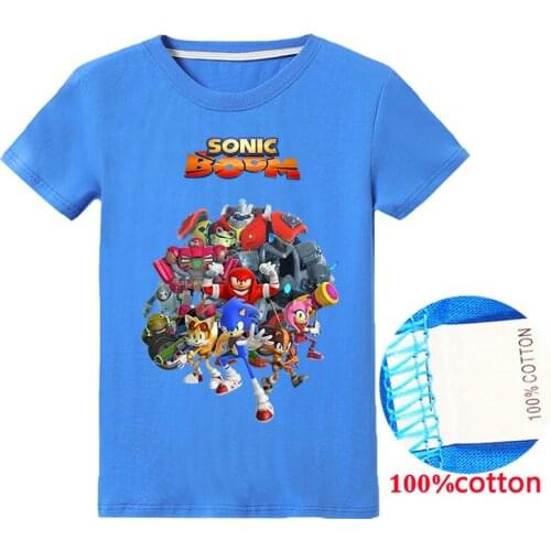 2021 New Hedgehog Cartoon Print Childrens Short Sleeve Casual Sports Boys and Girls T-shirt Top