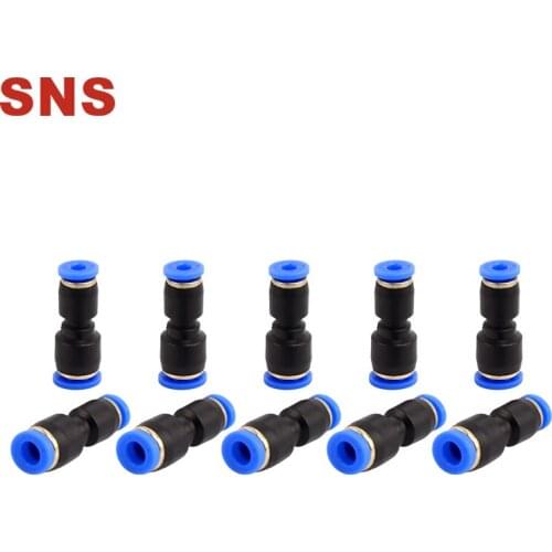 SNS SPG Series Pneumatic Push In Connect Fitting Straight Pipe Tube Reducer Quick Connector