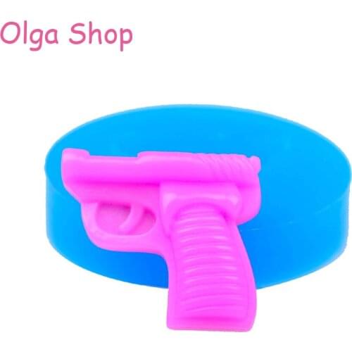 FYL195 22.5mm Handgun Silicone Mold - Pistol Flexible Mold Chocolate, Candy, Cookie Biscuit, Gum Paste, Handmade DIY, Resin Mold