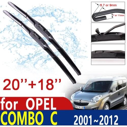 For Vauxhall OPEL Combo C 2001~2012 Windscreen Wipers Car Wiper Blade Car Accessories 2002 2003 2004 2005 2008 2009 2010 2011