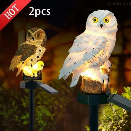 Solar Powered Garden LED Lights Owl Animal Pixie Lawn Ornament Waterproof Lamp Unique Christmas Lights Outdoor Solar Lamps
