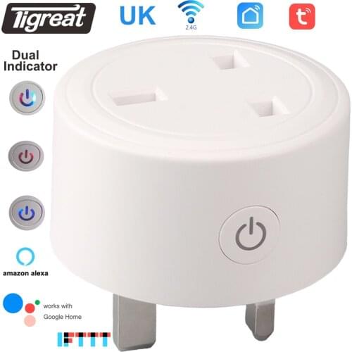 Wifi Plug Smart Socket Wi-fi UK Outlet Voice Remote Control Timer for Alexa Google Home IFTTT Tuya MDV India Power Wireless Plug