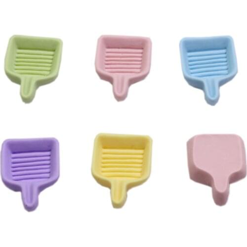 Colorful Cute Mini Miniature Frying Pan Resin Flatback Cabochon Kitchen Dollhouse Play DIY Scrapbooking Decor Accessories