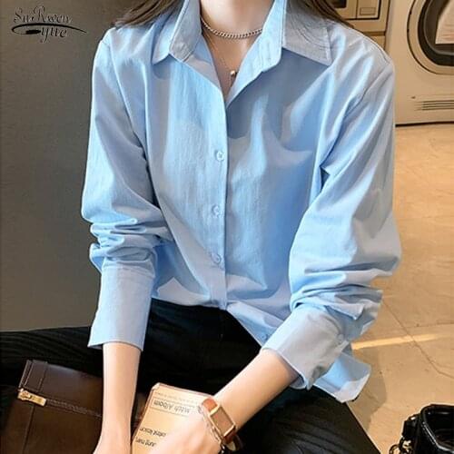 Streetwear Chic Pink Oversized Long Shirts Women 100% Cotton Side Split Button Blouses 2021 Fall Stylish Casual Mujer Top 15626