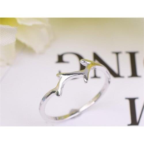 100% 925 Sterling Silver antlers Ring Simple Midi Knuckle Rings For Women Wedding Valentine Gift bague argent 925 femme Girl