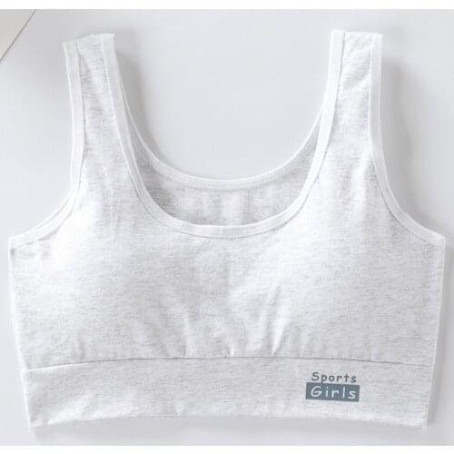 1Pc/lot Cotton Girl Underwear Bra Without Rim Development Bra Adolescent Chest Vest Kids Children Cotton Underwear Vest Top