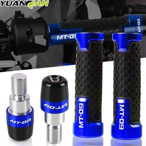 Motorcycle Accessories MT09 7/8" 22MM Handlebar Hand Grips Handle Bar End Cap For YAMAHA MT-09 MT FZ 09 FZ09 2013-2021 2014 2015