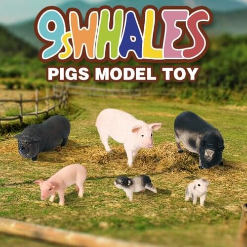 Fidget Toy Simulated Farm Pokemon Animals Pig Family Model PVC Scene Design Simulation Powder Toy figurine Decoration Gift