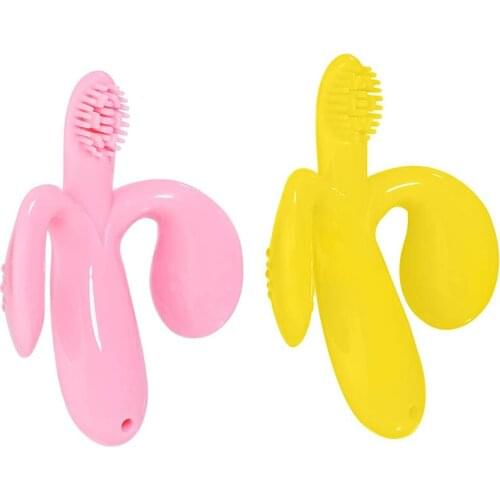 Safe Baby Silicone Teether Training Toothbrush BPA Free Toddle Teething Chew Toys for Infant Chewing Newborn Gifts